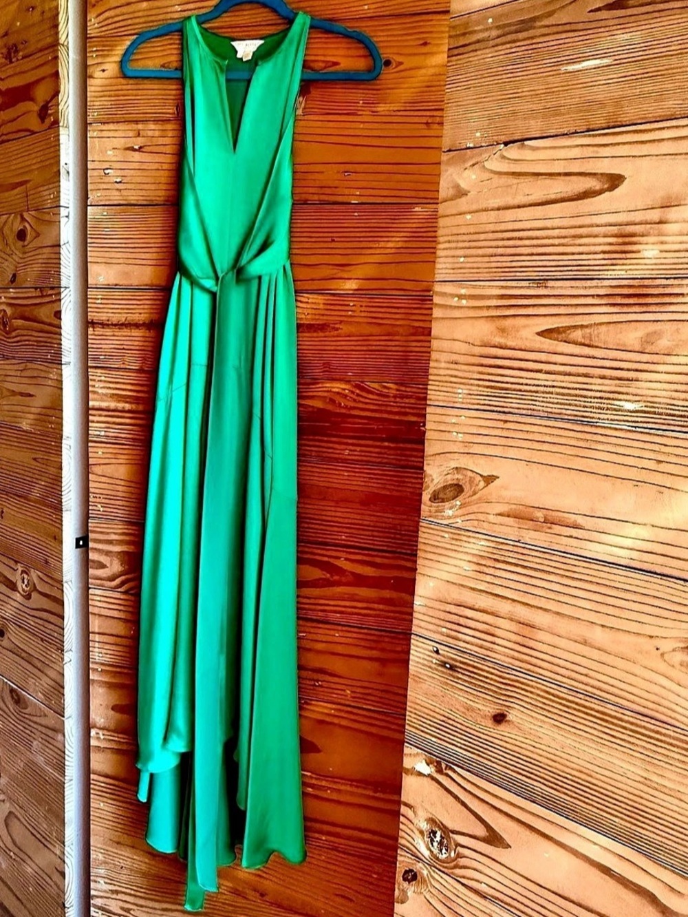 Ted Baker Green Satin Maxi Dress